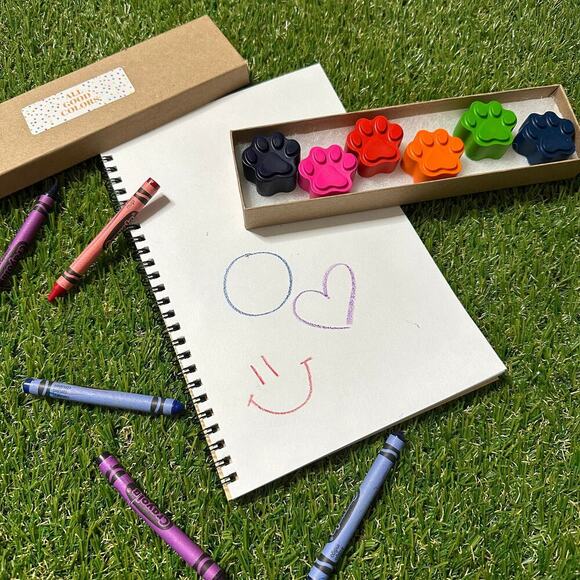 2/$24 Paw Print Crayons (6), Kids Girls Boys, Unique Dog Cat Pet Birthday Gift - Picture 7 of 10
